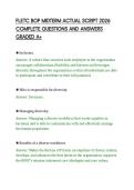 FLETC BOP MIDTERM ACTUAL SCRIPT 2026&NewLine;COMPLETE QUESTIONS AND ANSWERS&NewLine;GRADED A&plus;&NewLine;