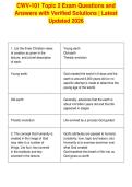 CWV-101 Topic 2 Exam Questions and&NewLine;Answers with Verified Solutions &vert; Latest&NewLine;Updated 2026