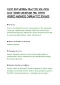 FLETC BOP MIDTERM PRACTICE SOLUTION&NewLine;2026 TESTED QUESTIONS AND EXPERT&NewLine;VERIFIED ANSWERS GUARANTEED TO PASS