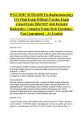 WGU D345 NURS 6438 Psychopharmacology OA Final Exam Official Practice Exam Actual Exam 2026&sol;2027 with Detailed Rationales &vert; Complete Exam-Style Questions &vert; Pass Guaranteed &ndash; A&plus; Graded&NewLine;&NewLine;