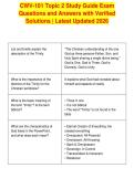 CWV-101 Topic 2 Study Guide Exam&NewLine;Questions and Answers with Verified&NewLine;Solutions &vert; Latest Updated 2026
