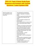 CWV-101 Topic 6 Study Guide Exam&NewLine;Questions and Answers with Verified&NewLine;Solutions &vert; Latest Updated 2026&NewLine;