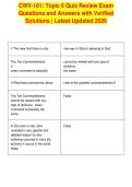 CWV-101&colon; Topic 6 Quiz Review Exam&NewLine;Questions and Answers with Verified&NewLine;Solutions &vert; Latest Updated 2026