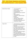 CWV - Unit 2 Exam Questions and Answers&NewLine;with Verified Solutions &vert; Latest Updated 2026