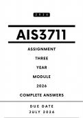 AIS3711 Assignment 3 Answers - Year Module 2026 &vert;Due Date July 2026