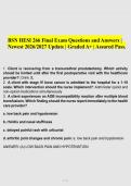BSN HESI 266 Final Exam Questions and Answers &vert;&NewLine;Newest 2026&sol;2027 Update &vert; Graded A&plus; &vert; Assured Pass&period;