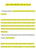 2025&sol; 2026 APEA Pre Predictor NP Exam Test Bank 100&percnt; Verified with Correct Questions and Answers