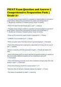 PICAT Exam Question and Answer &vert;&NewLine;Comprehensive Preparation Pack &vert;&NewLine;Grade A&plus;