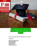 AAERT Certification Practice &NewLine;Questions and Answers 100&percnt; &NewLine;Correct