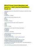 PICAT Exam Latest Question and&NewLine;Answer &vert; 100&percnt; Correct Solutions &vert;&NewLine;Grade A&plus;