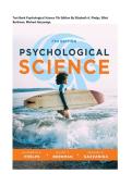 Test Bank for Psychological Science 7th Edition by Gazzaniga &vert; All Chapters  Verified Questions & Answers