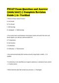 PICAT Exam Question and Answer&NewLine;&lpar;2026&sol;2027&rpar; &vert; Complete Revision&NewLine;Guide &vert; A&plus; Verified&NewLine;