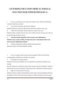 2025&sol; 2026 ATI Nursing Education&colon; Medical Surgical Nursing &ndash; Converted Test Bank 100&percnt; Verified with Correct Questions and Answers