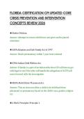 FLORIDA CERTIFICATION CPI UPDATED CORE&NewLine;CRISIS PREVENTION AND INTERVENTION&NewLine;CONCEPTS REVIEW 2026