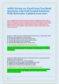 AORN Periop 101 Final Exam Test Bank &NewLine;Questions And Well Graded Solutions &NewLine;With Rationales Updated 2026 2027 