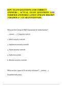 SFPC EXAM QUESTIONS AND CORRECT&NewLine;ANSWERS &vert; ACTUAL EXAM QUESTIONS AND&NewLine;VERIFIED ANSWERS&vert; LATEST UPDATE 2026&sol;2027&NewLine;&vert; GRADED A&plus; &vert; GUARANTEED PASS&period; 