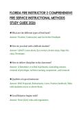 FLORIDA FIRE INSTRUCTOR 2 COMPREHENSIVE&NewLine;FIRE SERVICE INSTRUCTIONAL METHODS&NewLine;STUDY GUIDE 2026