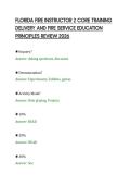 FLORIDA FIRE INSTRUCTOR 2 CORE TRAINING&NewLine;DELIVERY AND FIRE SERVICE EDUCATION&NewLine;PRINCIPLES REVIEW 2026
