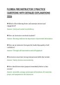 FLORIDA FIRE INSTRUCTOR 2 PRACTICE&NewLine;QUESTIONS WITH DETAILED EXPLANATIONS&NewLine;2026