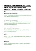 FLORIDA FIRE INSTRUCTOR I TEST&NewLine;PREP QUESTIONS WITH 100&percnt;&NewLine;CORRECT ANSWERS 2026 VERIFIED&NewLine;A&plus;&NewLine;