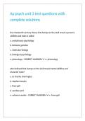 Ap psych unit 3 test questions with complete solutions