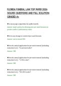 FLORIDA FUNERAL LAW TOP PAPER 2026&NewLine;SOLVED QUESTIONS AND FULL SOLUTION&NewLine;GRADED A&plus;