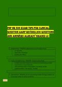 FNP NR 506 EXAM TIPS FOR CLINICAL &NewLine;QUESTION AANP REVISED&comma;200 QUESTIONS &NewLine;AND ANSWERS ALREADY GRADED A&plus;