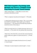 WGU D570 Cognitive Psychology 2026&NewLine;Question and Answer &vert; Complete Exam&NewLine;Prep Using Previously Tested Content