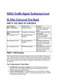 2026&sol;2027 IMSA Traffic Signal Technician Level II&colon; Elite Universal 33&plus; Question Test Bank