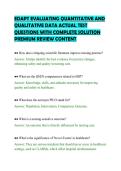 EDAPT EVALUATING QUANTITATIVE AND&NewLine;QUALITATIVE DATA ACTUAL TEST&NewLine;QUESTIONS WITH COMPLETE SOLUTION&NewLine;PREMIUM REVIEW CONTENT