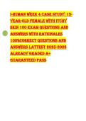 i-Human Week 4 Case study&colon; 13&NewLine;year-Old Female WitH itCHy &NewLine;skin 100 exam QuestiOns and &NewLine;1 &NewLine;ansWers WitH ratiOnales &NewLine;100&percnt;COrreCt QuestiOns and &NewLine;ansWers lattest 2025-2026 &NewLine;already Graded a&plus; &NewLine;Guaranteed Pass  