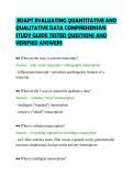 EDAPT EVALUATING QUANTITATIVE AND&NewLine;QUALITATIVE DATA COMPREHENSIVE&NewLine;STUDY GUIDE TESTED QUESTIONS AND&NewLine;VERIFIED ANSWERS