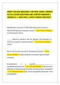 JERSEY COLLEGE MEDSURG 1 RN FINAL EXAM &vert; NEWEST&NewLine;ACTUAL EXAM QUESTIONS AND VERIFIED ANSWERS &vert;&NewLine;GRADED A&plus; &vert; 100&percnt; PASS &vert; LATEST UPDATE 2026&sol;2027&period;