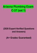 Arizona Plumbing Exam C-37 &lpar;Set 1&rpar;&colon; Complete Licensing Study Guide&comma; Plumbing Code Review Notes & Practice Questions PDF