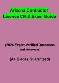 Arizona Contractor License CR-Z Exam Guide&colon; Complete Licensing Study Guide&comma; Review Notes & Practice Questions PDF