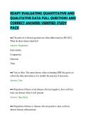 EDAPT EVALUATING QUANTITATIVE AND&NewLine;QUALITATIVE DATA FULL QUESTIONS AND&NewLine;CORRECT ANSWERS VERIFIED STUDY&NewLine;PACK