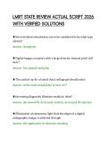 LMRT STATE REVIEW ACTUAL SCRIPT 2026&NewLine;WITH VERIFIED SOLUTIONS&NewLine;