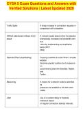 CYSA 5 Exam Questions and Answers with&NewLine;Verified Solutions &vert; Latest Updated 2026