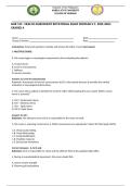 NUR 125 - HEALTH ASSESSMENT ROTATIONAL EXAM MIDYEAR S&period;Y&period; 2025-2026-GRADED A