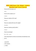 BIOL 4100 Exam 1 &lpar;Dr&period; Mehari - Auburn&rpar;&NewLine;Questions and Correct Answers