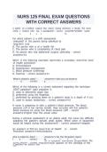 NURS 125 FINAL EXAM QUESTIONS WITH CORRECT ANSWERS