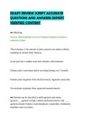 EDAPT REVIEW SCRIPT ACCURATE&NewLine;QUESTIONS AND ANSWERS EXPERT&NewLine;VERIFIED CONTENT