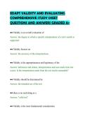 EDAPT VALIDITY AND EVALUATING&NewLine;COMPREHENSIVE STUDY SHEET&NewLine;QUESTIONS AND ANSWERS GRADED A&plus;