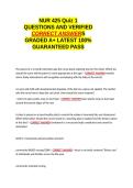 BSN 425 Quiz 1 EXAM QUESTIONS AND VERIFIED CORRECT ANSWERS GRADED A&plus; -LATEST 2026-2027- 100- GUARANTEED PASS&period;docx&NewLine;&NewLine;