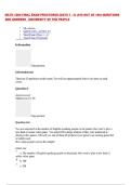 MATH 1280 FINAL EXAM PROCTORED &lpar;DAYS 1 - 4&rpar; &lpar;100 OUT OF 100&rpar; QUESTIONS AND ANSWERS&lowbar; UNIVERSITY OF THE PEOPLE