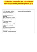 CYSA Exam Questions and Answers with&NewLine;Verified Solutions &vert; Latest Updated 2026