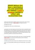 BSN425 Wellness Quiz Week 4 NIGHTINGALE COLLEGE EXAM QUESTIONS AND VERIFIED CORRECT ANSWERS GRADED A&plus; -LATEST 2026-2027- 100- GUARANTEED PASS&period;docx&NewLine;&NewLine;