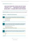 2026 HESI PEDIATRIC &lpar;PEDS&rpar; RN EXIT EXAM&NewLine;Versions 1 & 2 &mdash; Redesigned Study Edition&NewLine;Spring 2026 &vert; Compiled with Correct Answers
