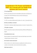 Comprehensive CNL Practice and Healthcare&NewLine;Policy&colon; Key Concepts and Case Studies Exam&NewLine;Questions and Correct Answers