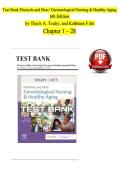Test Bank Ebersole and Hess&rsquo; Gerontological Nursing & Healthy Aging &NewLine;6th Edition &NewLine;by Theris A&period; Touhy&comma; and Kathleen F Jet &NewLine;Chapter 1 &ndash; 28 &NewLine;